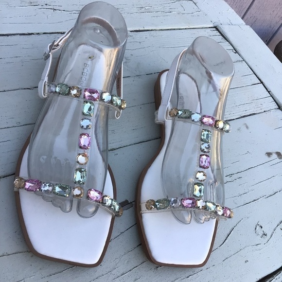 BCBGenerations Jeweled With Crystal Strappy  Sandals - Picture 2 of 8